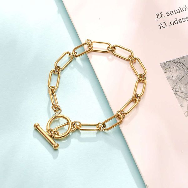 stainless thick chain ot clasp bracelet style men's and titanium steel bracelet women's, Golden;silver
stainless thick chain ot clasp bracelet style men's and titanium steel bracelet women's, Golden;silver