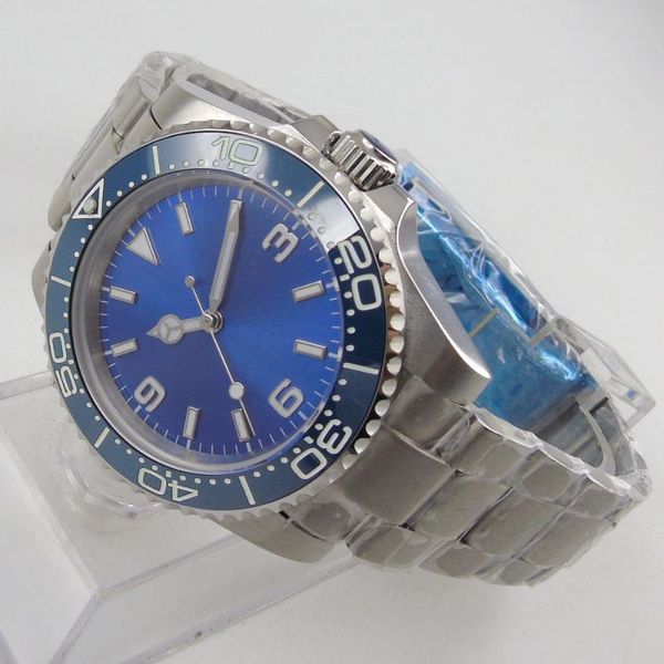wristwatches 40mm sterile blue dial sapphire glass luminous ceramic bezel miyota 8215 automatic movement men's watch, Slivery;brown
wristwatches 40mm sterile blue dial sapphire glass luminous ceramic bezel miyota 8215 automatic movement men's watch, Slivery;brown
