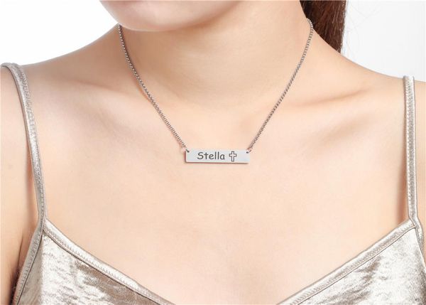 pendant necklaces cross necklace personalized engraved name jewelry drop ylq7835, Silver
pendant necklaces cross necklace personalized engraved name jewelry drop ylq7835, Silver