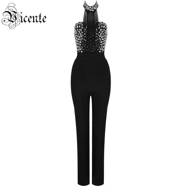 women's jumpsuits & rompers vicente 2021 chic sequins embellished mesh splicing halter design strapless sleeveless celebrity party band, Black;white
women's jumpsuits & rompers vicente 2021 chic sequins embellished mesh splicing halter design strapless sleeveless celebrity party band, Black;white