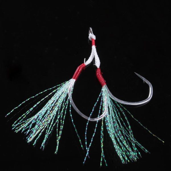 4pcs fishing cast jigs assist hook barbed double jig hooks thread feather high carbon steel lure slow jigging
4pcs fishing cast jigs assist hook barbed double jig hooks thread feather high carbon steel lure slow jigging