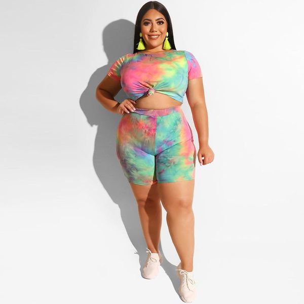 plus size tracksuits women's suit tie dyed striped two piece tight t shirt shorts short sleeve fashion high street female outfits, Black
plus size tracksuits women's suit tie dyed striped two piece tight t shirt shorts short sleeve fashion high street female outfits, Black