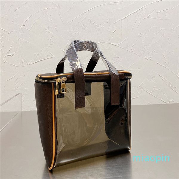 pvc transparent cosmetic bag classic brown old flower wash bags fashion shoulder back handbag zipper pocket large capacity
pvc transparent cosmetic bag classic brown old flower wash bags fashion shoulder back handbag zipper pocket large capacity