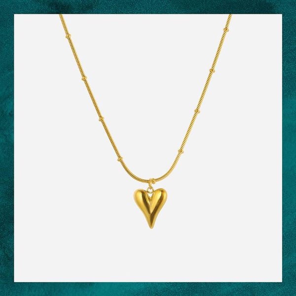 pendant necklaces ajojewel 316l stainless steel women's necklace golden heart simple jewelry fashion gift for birthday christmas, Silver
pendant necklaces ajojewel 316l stainless steel women's necklace golden heart simple jewelry fashion gift for birthday christmas, Silver