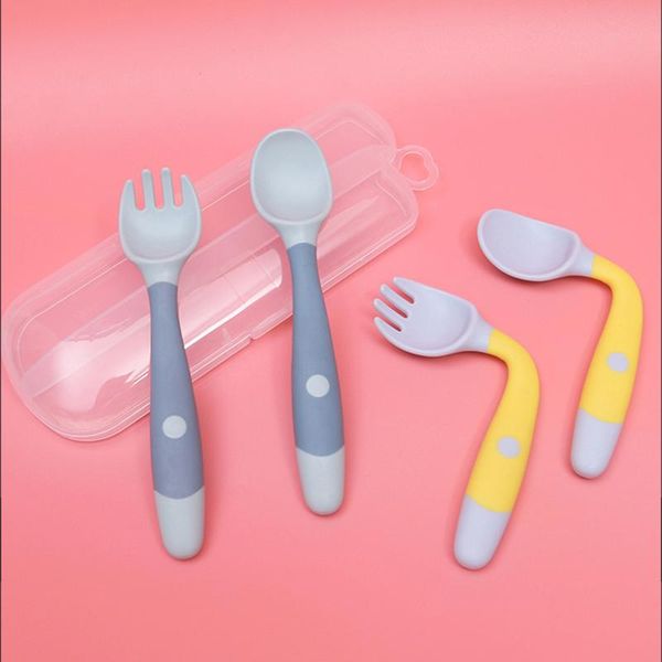 dinnerware sets silicone spoon for baby utensils set auxiliary toddler learn to eat training bendable soft fork infant children tablewa
dinnerware sets silicone spoon for baby utensils set auxiliary toddler learn to eat training bendable soft fork infant children tablewa