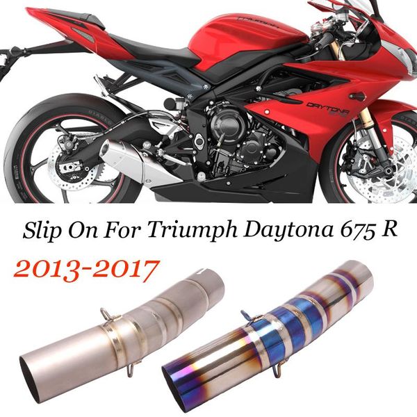 motorcycle exhaust system slip on for daytona 675r 2013-2021 titanium alloy modified middle link pipe connect tube escape moto
motorcycle exhaust system slip on for daytona 675r 2013-2021 titanium alloy modified middle link pipe connect tube escape moto