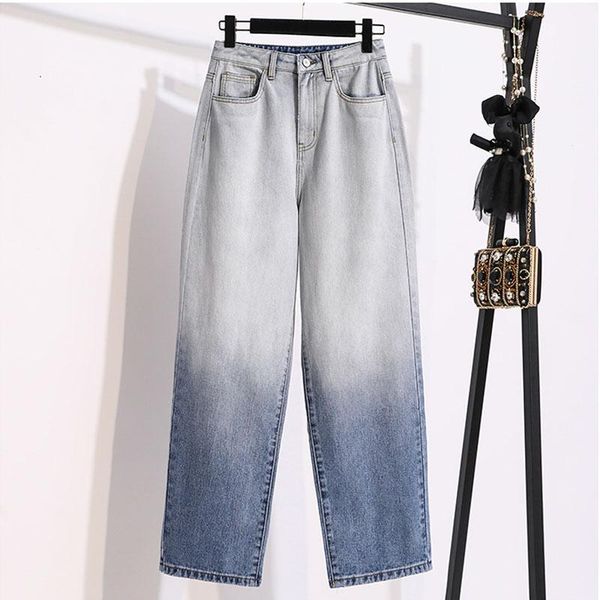spring high waist denim pants women plus size gradient patchwork female jeans large loose elastic straight trousers s-5xl women's & cap, Black;white
spring high waist denim pants women plus size gradient patchwork female jeans large loose elastic straight trousers s-5xl women's & cap, Black;white