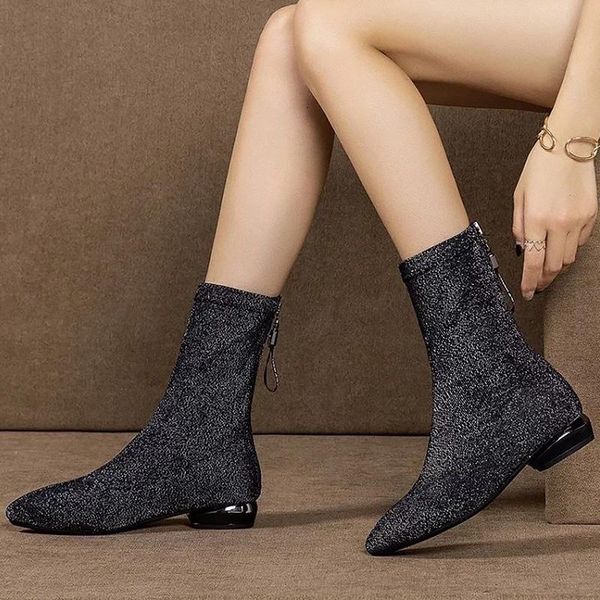 boots sock ladies casual mid calf sequin cloth elastic force plus size 35-41 plush women winter snow shoes m6-03, Black
boots sock ladies casual mid calf sequin cloth elastic force plus size 35-41 plush women winter snow shoes m6-03, Black