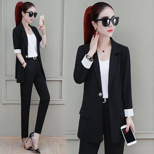 spring women three quarter sleeve office lady chic temperament suit piece set solid blazer+pants+white vest women's suits & blazers, White;black
spring women three quarter sleeve office lady chic temperament suit piece set solid blazer+pants+white vest women's suits & blazers, White;black