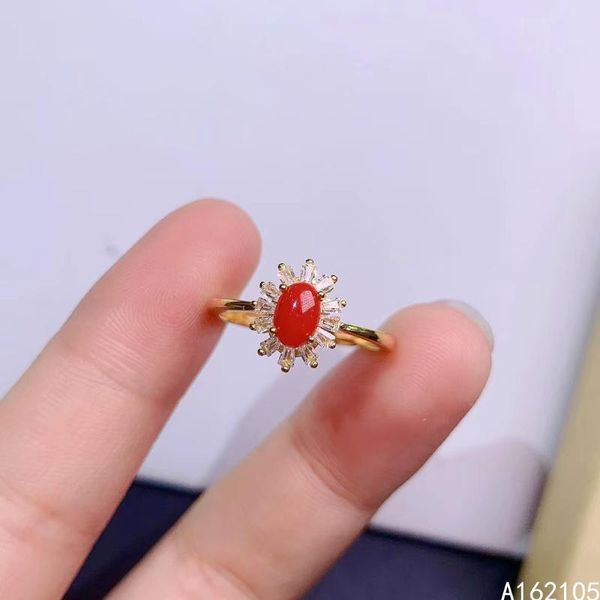 cluster rings 925 pure silver chinese style natural akase red coral women's fresh elegant flower oval adjustable gem ring fine jewelry, Golden;silver
cluster rings 925 pure silver chinese style natural akase red coral women's fresh elegant flower oval adjustable gem ring fine jewelry, Golden;silver