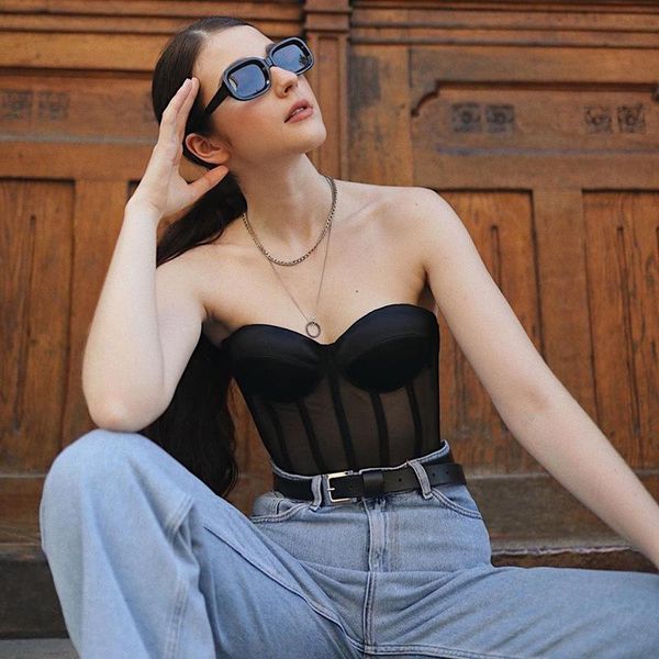 darlingaga fashion patchwork white mesh bustier ladies transparent corset strapless lace up crop adjustable
darlingaga fashion patchwork white mesh bustier ladies transparent corset strapless lace up crop adjustable