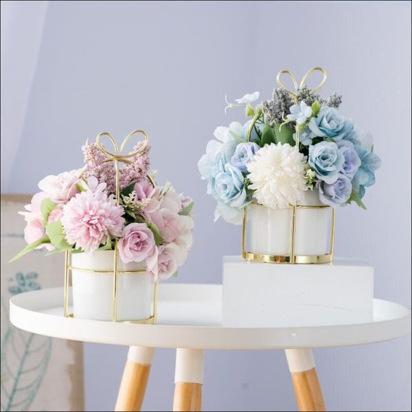 vases nordic ceramic vase+artificial flower set figurines home furnishing crafts decoration livingroom fake pot ornaments
vases nordic ceramic vase+artificial flower set figurines home furnishing crafts decoration livingroom fake pot ornaments