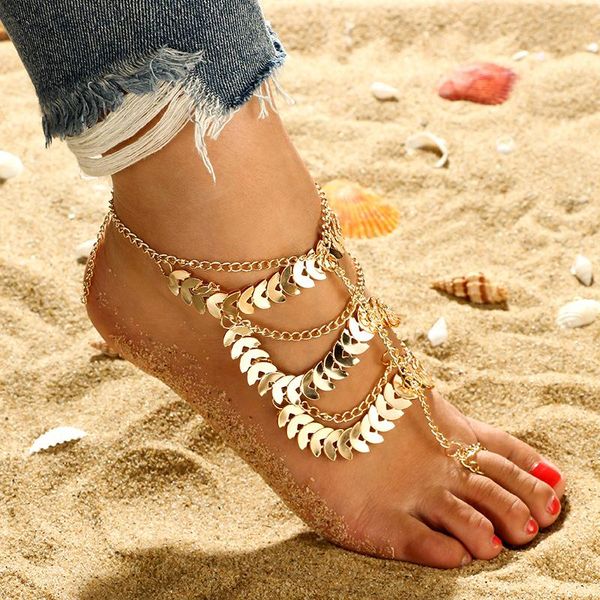 anklets vintage foot jewelry for women bracelet gold color multilayer leaf tassel barefoot sandals beach accessories, Red;blue
anklets vintage foot jewelry for women bracelet gold color multilayer leaf tassel barefoot sandals beach accessories, Red;blue
