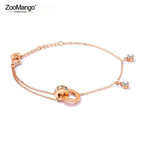 link, chain zoomango double layer cubic zirconia & link bracelets titanium steel rose gold color interlocking circle bracelet zb17100, Black
link, chain zoomango double layer cubic zirconia & link bracelets titanium steel rose gold color interlocking circle bracelet zb17100, Black