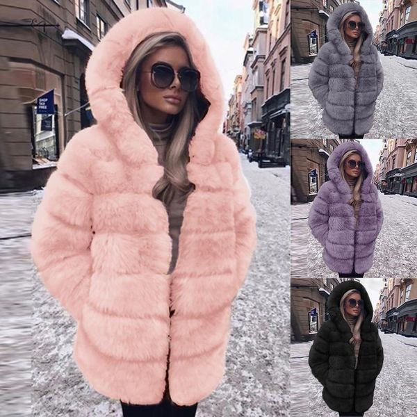 women's wool & blends women fashion soild luxury faux coat hooded autumn winter warm overcoat ladies jacket gradient color outerwear pl, Black
women's wool & blends women fashion soild luxury faux coat hooded autumn winter warm overcoat ladies jacket gradient color outerwear pl, Black