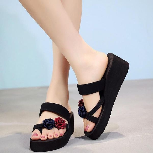 slippers women flip flops summer casual fashion sweet beach floral sandals cozy wedges chunky platform non-slip, Black
slippers women flip flops summer casual fashion sweet beach floral sandals cozy wedges chunky platform non-slip, Black