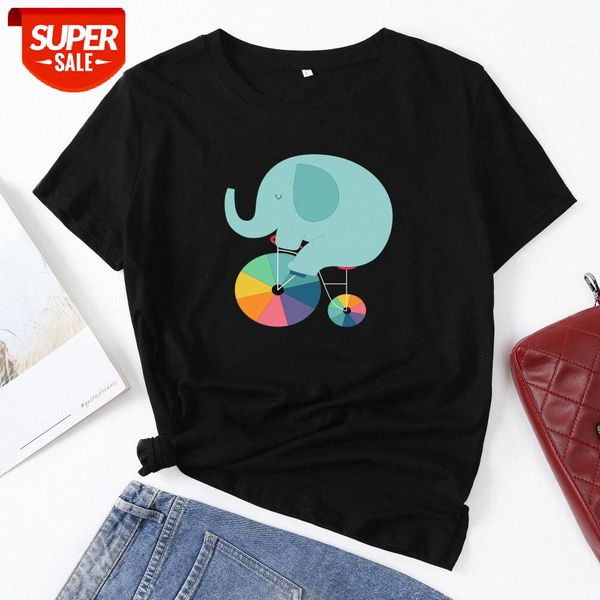wide cute little elephant print women's bottoming shirt short-sleeved t-shirt #i752, White
wide cute little elephant print women's bottoming shirt short-sleeved t-shirt #i752, White