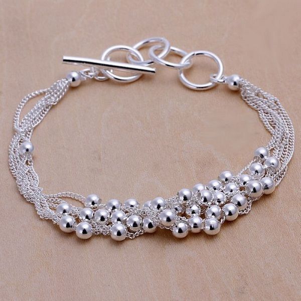 fine 925 sterling silver bracelet for women lady popular fashion beads chain link charm women jewelry bracelets factory price, Black
fine 925 sterling silver bracelet for women lady popular fashion beads chain link charm women jewelry bracelets factory price, Black