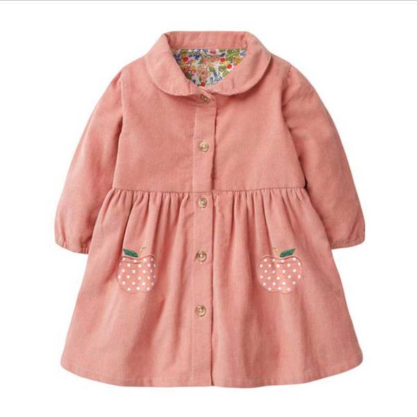 jumping meters collar princess corduroy girls long-sleeved dress with apple embroidery baby clothes for autumn winter 210529, Red;yellow
jumping meters collar princess corduroy girls long-sleeved dress with apple embroidery baby clothes for autumn winter 210529, Red;yellow