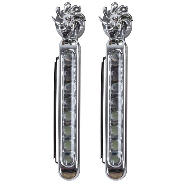 car headlights 2 x daytime running lights (uses wind power) auto drl lamp driving diurnal light 8 led bulb dc 12v (white light)
car headlights 2 x daytime running lights (uses wind power) auto drl lamp driving diurnal light 8 led bulb dc 12v (white light)