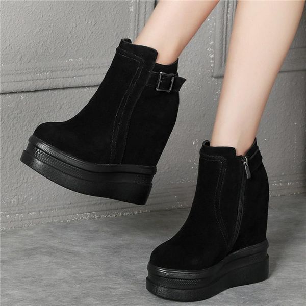 dress shoes trainers women genuine leather wedges high heel pumps female round toe fashion sneakers platform oxfords, Black
dress shoes trainers women genuine leather wedges high heel pumps female round toe fashion sneakers platform oxfords, Black