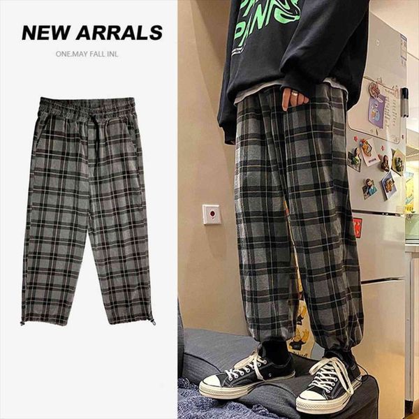 fashion oversize plaid drawstring women pants wide leg vintage checked trousers couple bottoms plus size, Black
fashion oversize plaid drawstring women pants wide leg vintage checked trousers couple bottoms plus size, Black