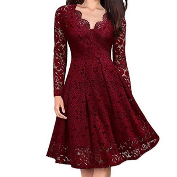 casual dresses women dress long sleeve lace hollow out solid color floral pattern autumn winter, Black;gray
casual dresses women dress long sleeve lace hollow out solid color floral pattern autumn winter, Black;gray
