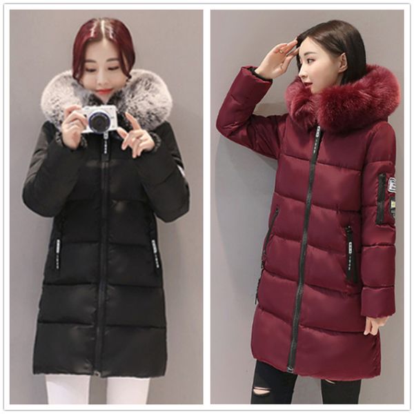 plus size fashion real wolf hair winter sports coat thickened parkas women slim long down cotton ladies parka jackets women's outerwear, Black
plus size fashion real wolf hair winter sports coat thickened parkas women slim long down cotton ladies parka jackets women's outerwear, Black
