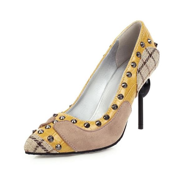 dress shoes pointed toe high heels women pumps patent rivets studded spring stiletto brand wedding big size 32-38-48, Black
dress shoes pointed toe high heels women pumps patent rivets studded spring stiletto brand wedding big size 32-38-48, Black