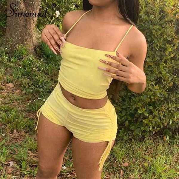 drawstring backless camis and shorts tracksuits sporty active wear streetwear baddie two piece outfit women sets skinny, Gray 
drawstring backless camis and shorts tracksuits sporty active wear streetwear baddie two piece outfit women sets skinny, Gray
