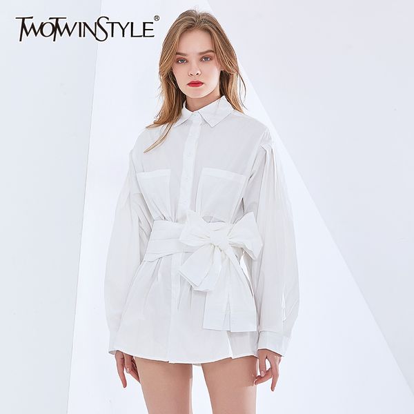 twotwinstyle hit color plaid shirt for women lapel long sleeve tunic sashes patchwork zipper casual blouse female fashion new 210428, White
twotwinstyle hit color plaid shirt for women lapel long sleeve tunic sashes patchwork zipper casual blouse female fashion new 210428, White