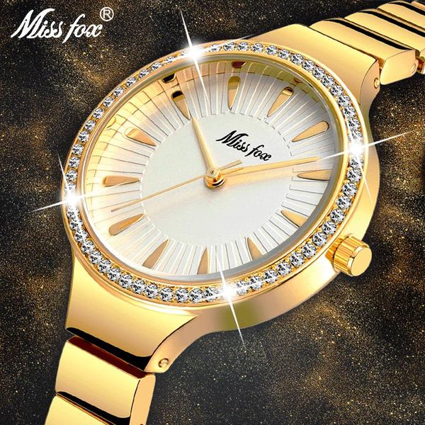wristwatches missfox watch women geneva quartz women's watches bracelet gold elegant waterproof diamond ladies wrist gifts, Slivery;brown
wristwatches missfox watch women geneva quartz women's watches bracelet gold elegant waterproof diamond ladies wrist gifts, Slivery;brown