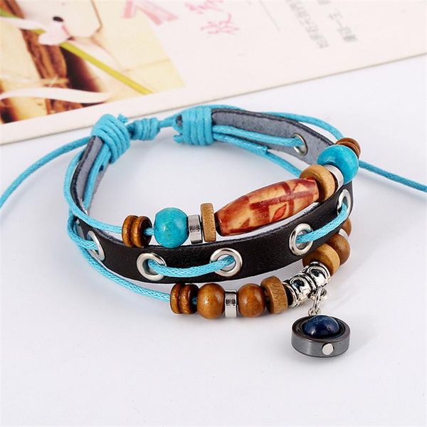 beaded, strands simple multilayer beaded leather bracelet fashion couple jewelry wholesale, Black
beaded, strands simple multilayer beaded leather bracelet fashion couple jewelry wholesale, Black