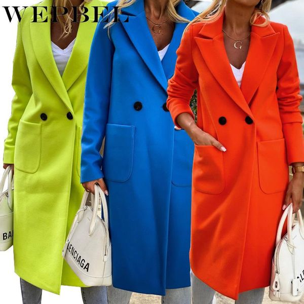 women's wool & blends wepbel woolen coat autumn winter long sleeve solid color pocket straight single button turn-down collar, Black
women's wool & blends wepbel woolen coat autumn winter long sleeve solid color pocket straight single button turn-down collar, Black