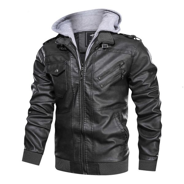 men's leather & faux oblique rider's motorcycle zipper leather jacket man's vintage winter casual with hood plutonium jackets, Black
men's leather & faux oblique rider's motorcycle zipper leather jacket man's vintage winter casual with hood plutonium jackets, Black