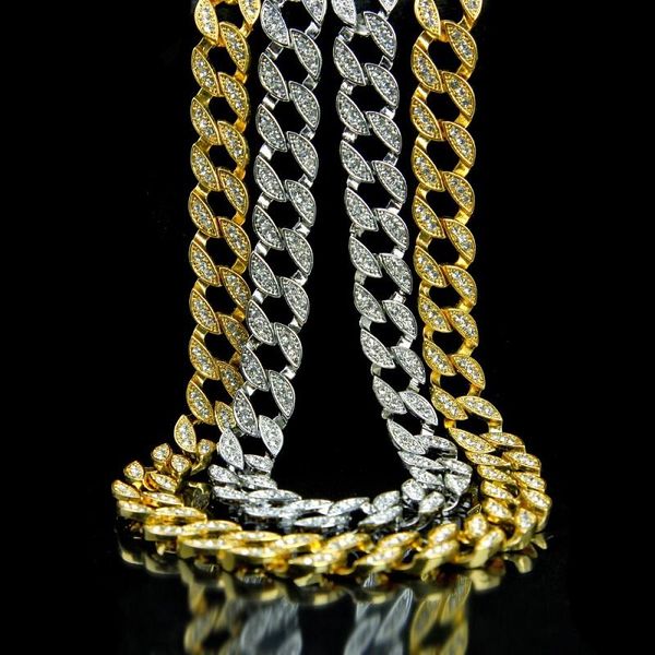 new iced out chain rhinestone crystal gold cuban link chain for mens hip hop necklace jewelry, Silver
new iced out chain rhinestone crystal gold cuban link chain for mens hip hop necklace jewelry, Silver