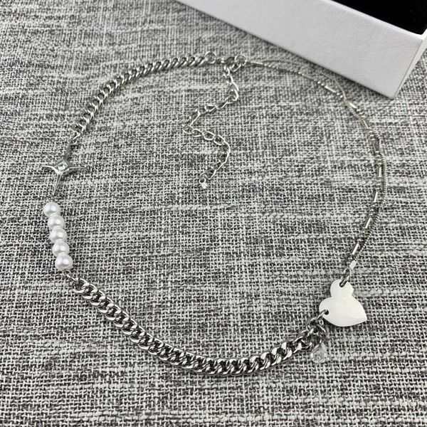 pendant necklaces european and american titanium steel heart-shaped multi-part necklace women's pearl cross clavicle chain, Silver
pendant necklaces european and american titanium steel heart-shaped multi-part necklace women's pearl cross clavicle chain, Silver