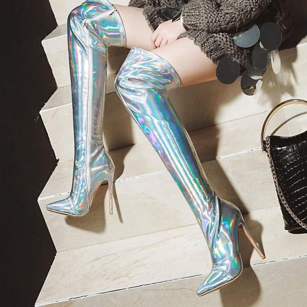 boots 2021 over knee autumn winter golden thin heel ultra high pointed long tube women's, Black
boots 2021 over knee autumn winter golden thin heel ultra high pointed long tube women's, Black