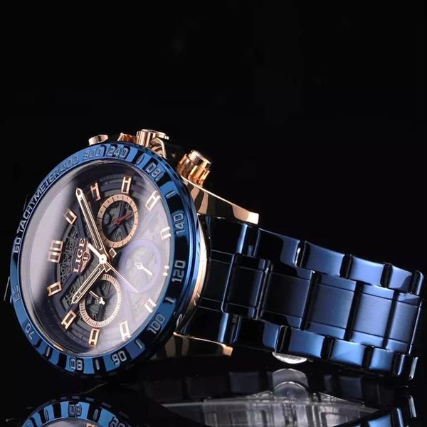 wristwatches lige men watches stainless steel blue hollow waterproof quartz watch fashion chronograph sport, Slivery;brown
wristwatches lige men watches stainless steel blue hollow waterproof quartz watch fashion chronograph sport, Slivery;brown