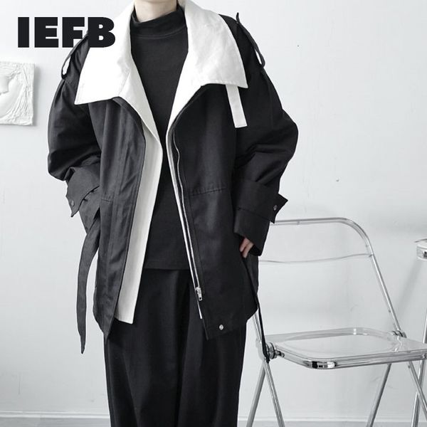 iefb men's color block patchwork trend jacket with cotton black zipper oversized short windbreaker loose clothes 9y4633 210524, Tan;black
iefb men's color block patchwork trend jacket with cotton black zipper oversized short windbreaker loose clothes 9y4633 210524, Tan;black