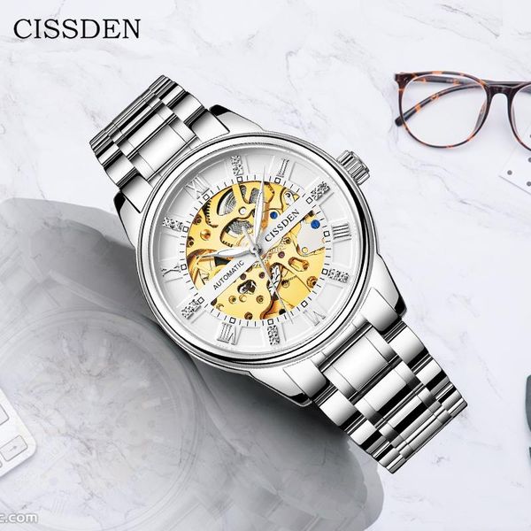 wristwatches cissden stainless steel men mechanical wristwatch skeleton watch fashion automatic reloj hombres, Slivery;brown
wristwatches cissden stainless steel men mechanical wristwatch skeleton watch fashion automatic reloj hombres, Slivery;brown