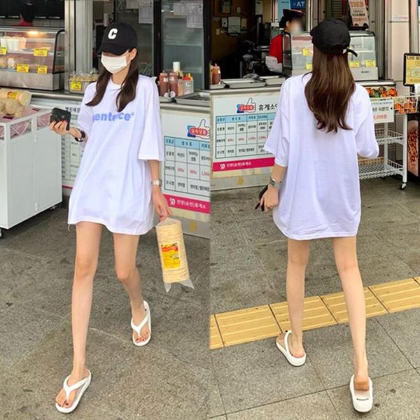 women's t-shirt 2021 character print shoulder loose short sleeve casual style pure color top, White
women's t-shirt 2021 character print shoulder loose short sleeve casual style pure color top, White