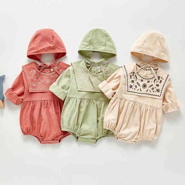 spring baby clothes girls romper autumn long sleeve embroidery girl rompers + hat jumpsuit 210429, Blue
spring baby clothes girls romper autumn long sleeve embroidery girl rompers + hat jumpsuit 210429, Blue