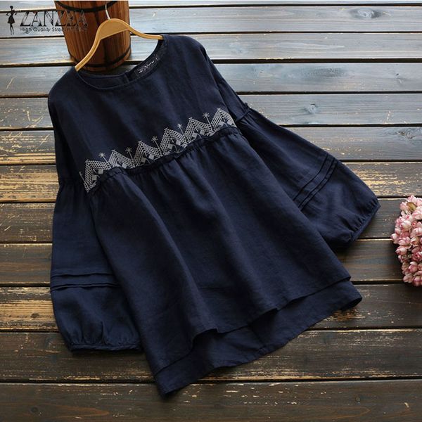embroidery flowers shirts zanzea women and blouses ladies long sleeve o neck blusas casual baggy tunic chemise plus size, White
embroidery flowers shirts zanzea women and blouses ladies long sleeve o neck blusas casual baggy tunic chemise plus size, White