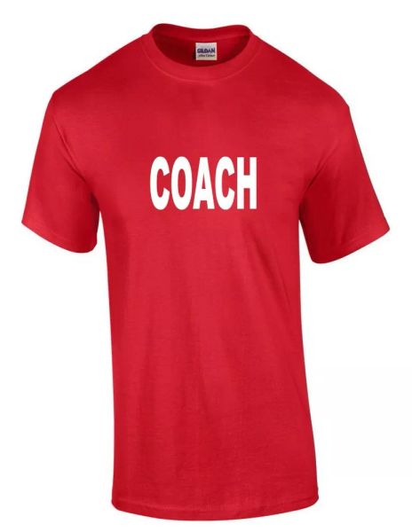 coach training exercise combat sports baseball soccer red white cotton t-shirt, White;black
coach training exercise combat sports baseball soccer red white cotton t-shirt, White;black
