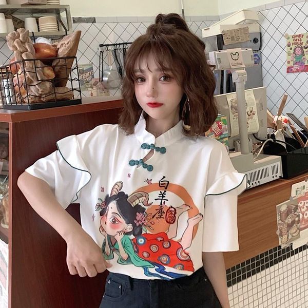 ethnic clothing chinese sytle kawai women 2021 summer girl qipao short sleeve cartoon print tees cheongsam kawaii clothes 30857, Red
ethnic clothing chinese sytle kawai women 2021 summer girl qipao short sleeve cartoon print tees cheongsam kawaii clothes 30857, Red