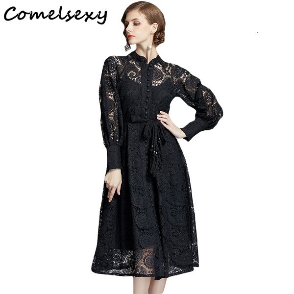 autumn winter vintage lace long dress women lantern stand collar single breasted belted pleated dresses vestido 210515, Black;gray
autumn winter vintage lace long dress women lantern stand collar single breasted belted pleated dresses vestido 210515, Black;gray