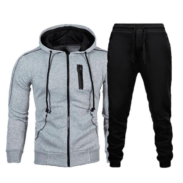 men's tracksuits men tracksuit set 2021 autumn 2 piece sportwear color block hooded + long sleeve drawstring sweatshirts pants for spor, Gray
men's tracksuits men tracksuit set 2021 autumn 2 piece sportwear color block hooded + long sleeve drawstring sweatshirts pants for spor, Gray