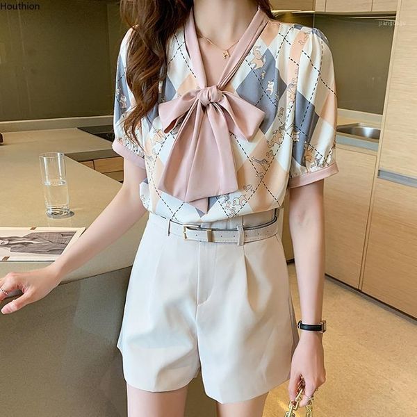 women's blouses & shirts houthion chiffon slim fashion short sleeve printing bow tie v-neck shirt summer casual blouse, White
women's blouses & shirts houthion chiffon slim fashion short sleeve printing bow tie v-neck shirt summer casual blouse, White