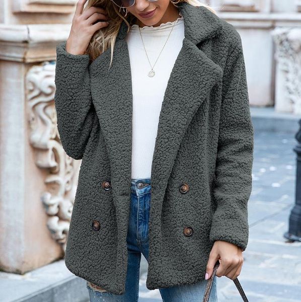 autumn/winter button fur lapel loose sweater cardigan sheep cake woolen coat women, Black
autumn/winter button fur lapel loose sweater cardigan sheep cake woolen coat women, Black